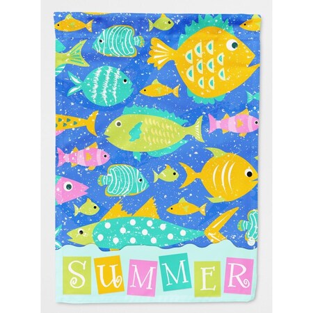 Carolines Treasures Little Colorful Fishes Flag Canvas House Size VHA3034CHF